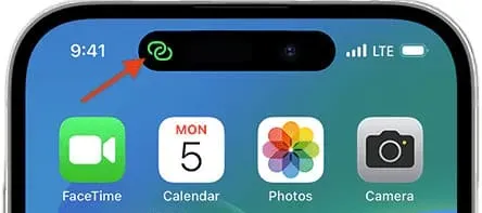 Persoonlijk hotspot-pictogram in Dynamic Island op iPhone 14 Pro