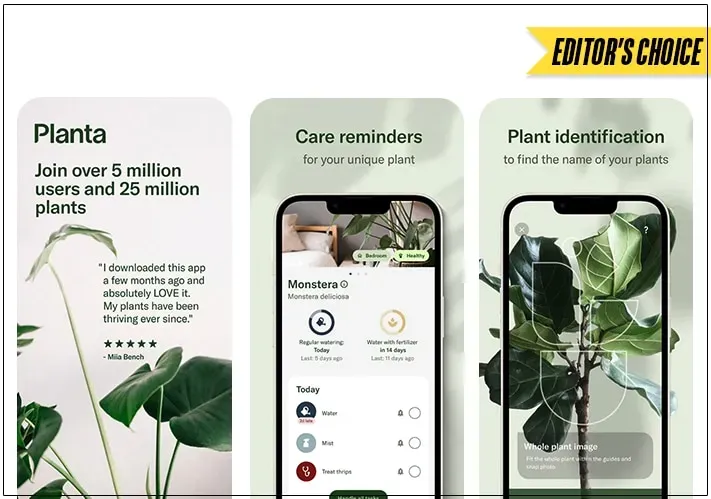 Screenshot van Planta Complete Plant Care iPhone-app