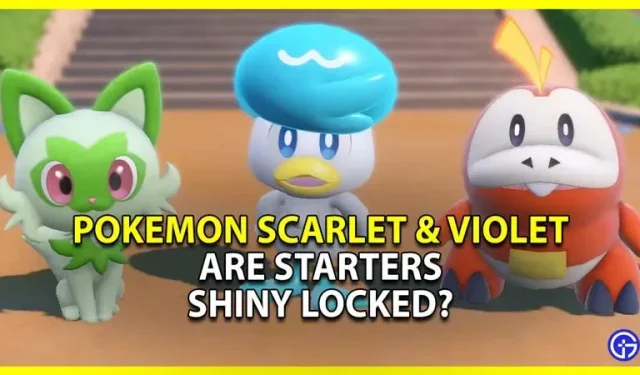 Pokemon Scarlet & Violet: Är Shiny Starters låsta?