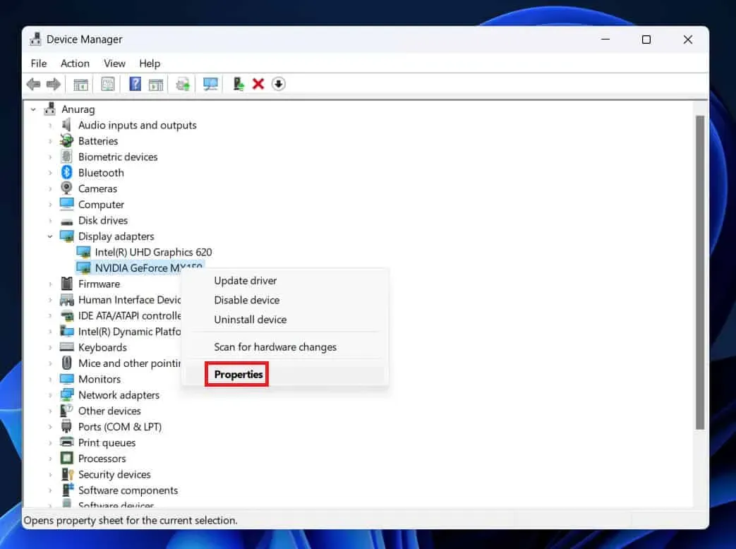 Sådan ruller du NVIDIA-drivere tilbage på Windows 11?