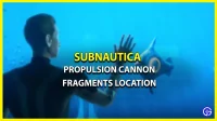 Où trouver des fragments de canon à propulsion dans Subnautica