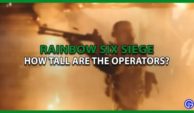 ¿Qué altura tienen los operadores de Rainbow Six Siege?