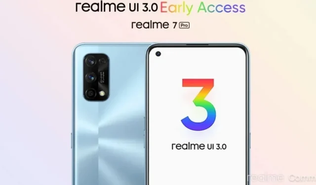 Mise à jour Realme 7 Pro Android 12 à venir basée sur Realme UI 3.0 Early Access