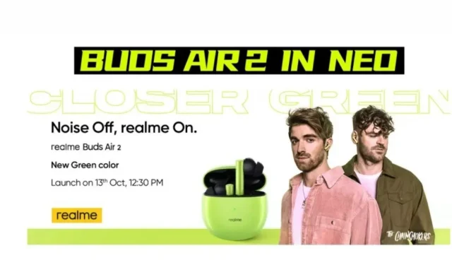 Realme Buds Air 2 tiks palaists Indijā jaunā zaļā krāsā kopā ar Realme GT Neo 2 13. oktobrī