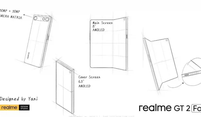 Realme GT 2の折りたたみ式デザインスケッチ疑惑がオンラインで流出、主要な仕様が明らかに、Realme CMOは2022年の折りたたみ式発売を予告