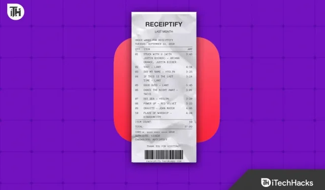 Kuidas parandada, et Receiptify ei tööta Apple Musicuga