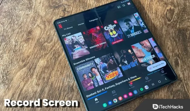 Cómo grabar la pantalla en Galaxy Z Fold 4