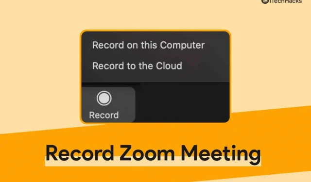 Chromebook에서 Zoom 회의를 녹화하는 방법
