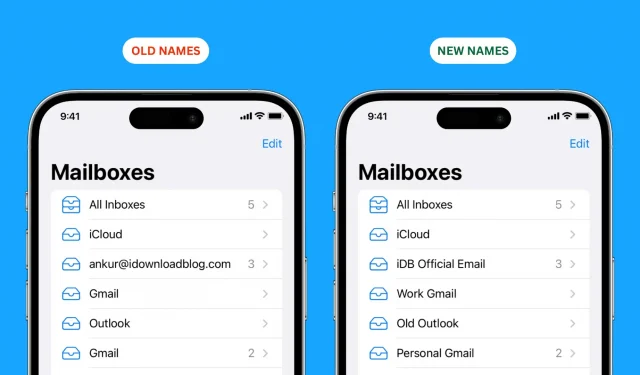 Como renomear contas de e-mail no aplicativo Mail no iPhone, iPad e Mac