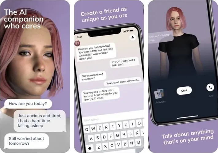 replika - zrzut ekranu aplikacji mojego znajomego na iPhone'a i iPada