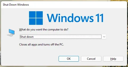 Taaskäivitage Windows 11 arvuti