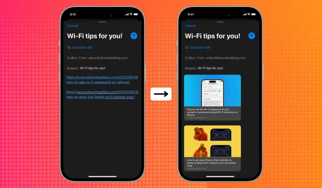 How to Show Link Previews by Pasting Rich Links in the Mail App on iPhone, iPad, and Mac