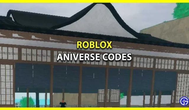 Aniverse Codes Roblox (augustus 2022)