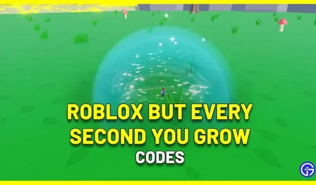 Roblox Ale co sekundę rośniesz kody (październik 2022)