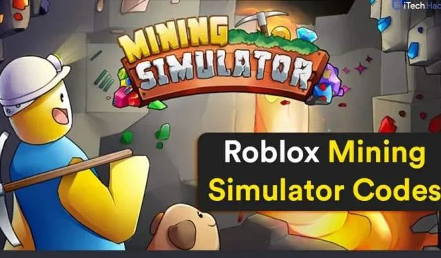 Roblox-Codes für Mining Simulator (August 2022)