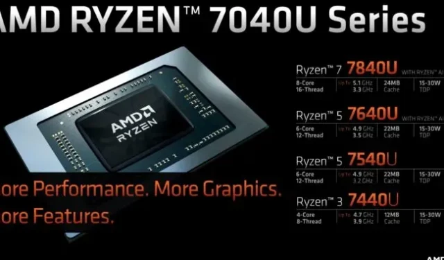 AMD yra pasirengusi išleisti du kartus atidėtus Ryzen 7000 procesorius ploniems nešiojamiesiems kompiuteriams