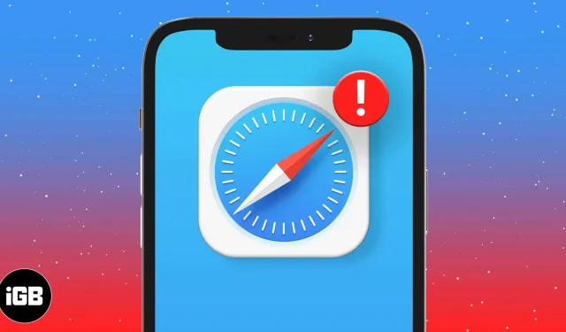 Safari ei tööta iOS 16-ga? Kuidas seda parandada