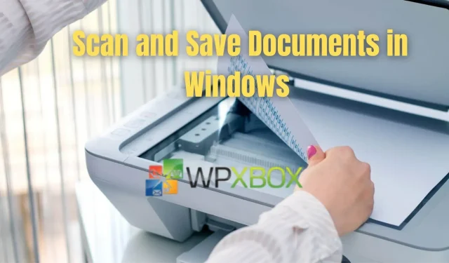 如何在 Windows 中掃描和保存文檔