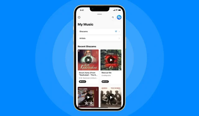 Nouveau dans iOS 16 : les morceaux identifiés par Siri sont désormais synchronisés avec le centre de contrôle et l’application Shazam.