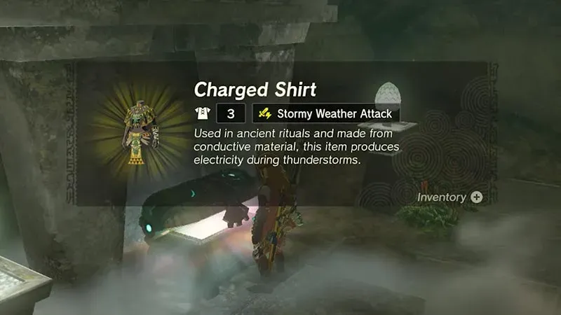 Chemise chargée dans Zelda TOTK