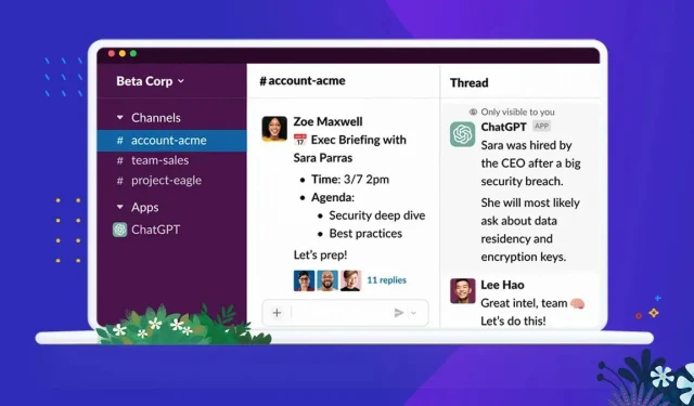 Anche Slack ora ha un’app ChatGPT