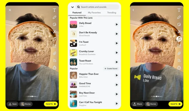 Snapchat ahora ofrece bandas sonoras para tus videos