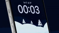 Minimale, besneeuwde winter iPhone wallpaper set