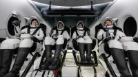 „SpaceX Crew-5“ misija grįžta į Žemę po penkių mėnesių kosmose