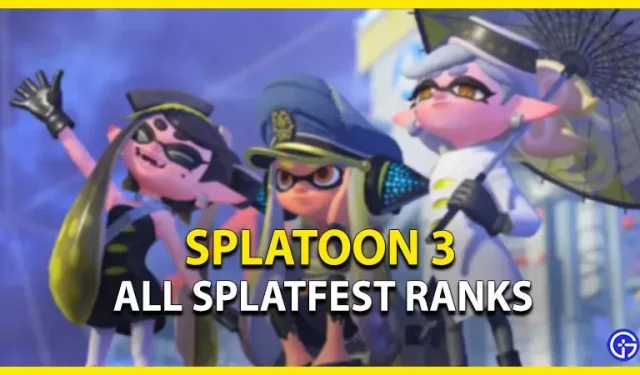 Splatoon 3: Todas as classificações do Splatfest