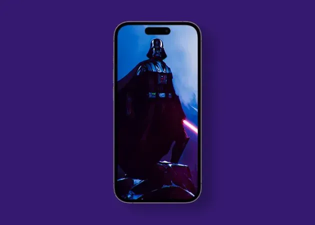 Griezelige Darth Vader Star Wars iPhone-achtergrond
