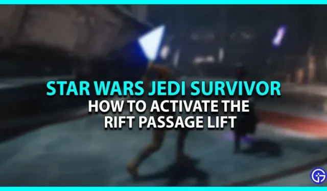 Cómo usar el elevador de pasaje de la grieta del superviviente Jedi de Star Wars