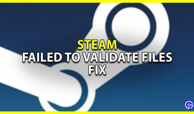 Steam files have not been validated and will be reacquired