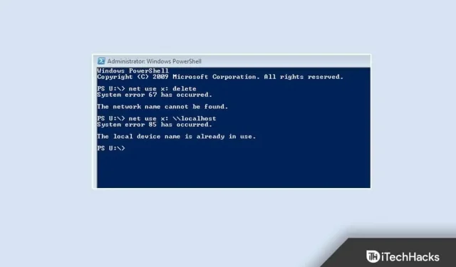 Solucionar el error del sistema 67 que ocurrió en Windows 11