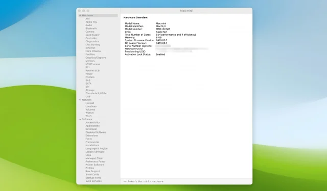 macOS Ventura 以前を実行している Mac でシステム レポートにアクセスする方法
