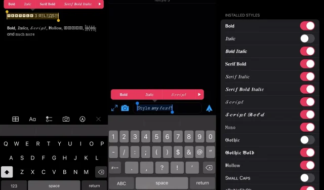 Textyle 3 provides advanced text formatting for editable text strings on jailbroken devices.