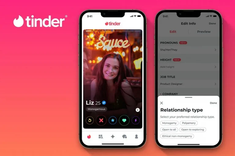 Tinder allows for non-gendered pronouns and non-monogamous relationship types.