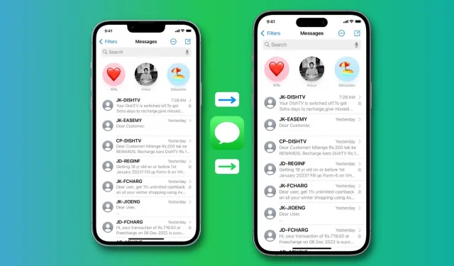 SMS-i ja iMessage’i tekstide edastamine ühest iPhone’ist teise iPhone’i