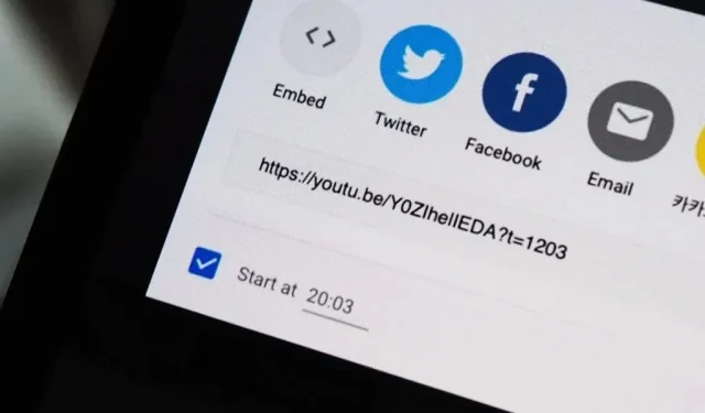 一個技巧，讓您可以直接從手機鏈接到 YouTube 視頻的特定開始時間