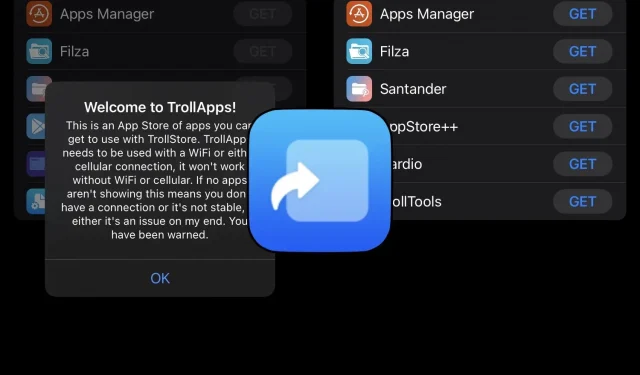 Die neue App „TrollApps“ von TrollStore versucht, ein App Store-ähnliches Erlebnis für herunterladbare Apps zu bieten.