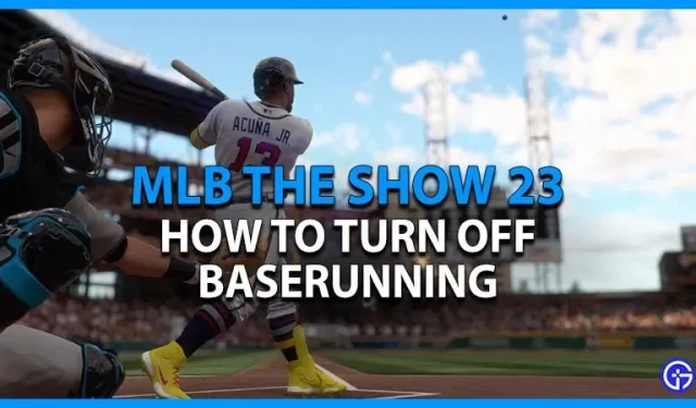 MLB The Show 23: 베이스러닝을 비활성화하는 방법