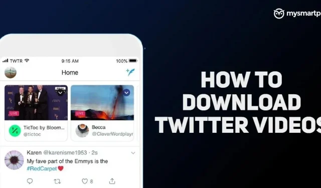 Twitter에서 Android, iOS 휴대폰 및 노트북으로 비디오를 다운로드하는 방법