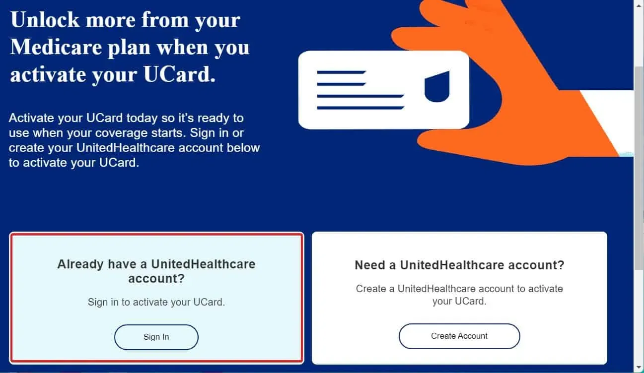 activate.uhc.com カードのアクティベート: myuhc.com アカウントをアクティベートしてログインします