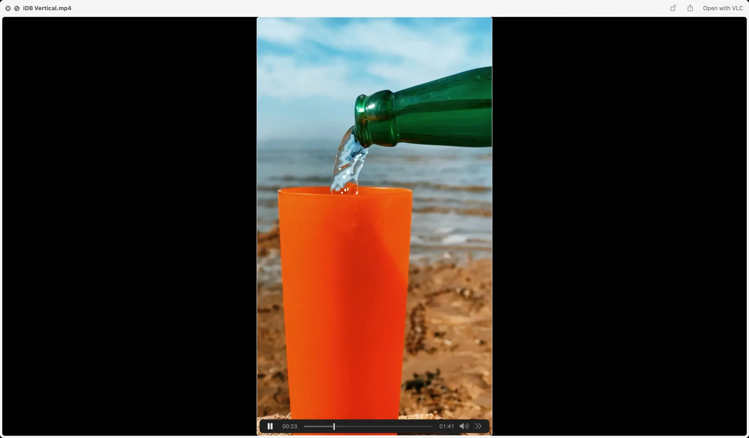 Vídeo vertical após a edição no Mac