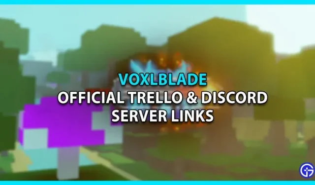 Links para Trello e Discord no Voxlblade