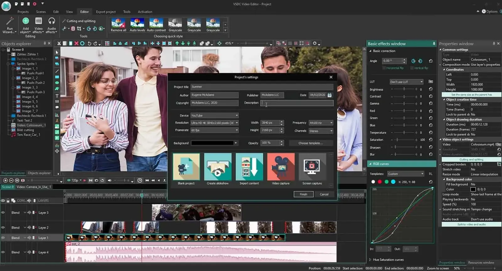 Editor de video gratuito VSDC