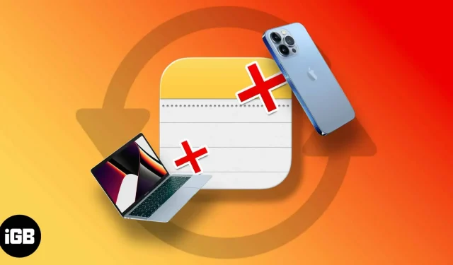 11 manieren om Apple Notes te repareren die niet synchroniseren tussen iPhone en Mac