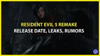 Resident Evil 5 Remake releasedatum, läckor och rykten