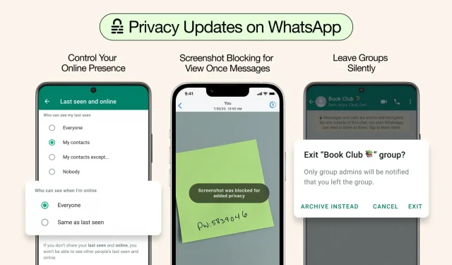 3 new WhatsApp privacy features include blocking screenshots after viewing once