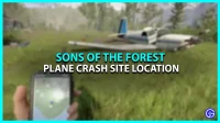 Waar is de vliegtuigcrashlocatie in Sons of the Forest?