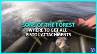 Where can I find all the pistol attachments in Sons Of The Forest?